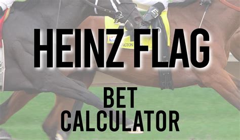 heinz flag bet calculator|Heinz Calculator for Betting Payout Breakdowns: Easy to Use Tool.